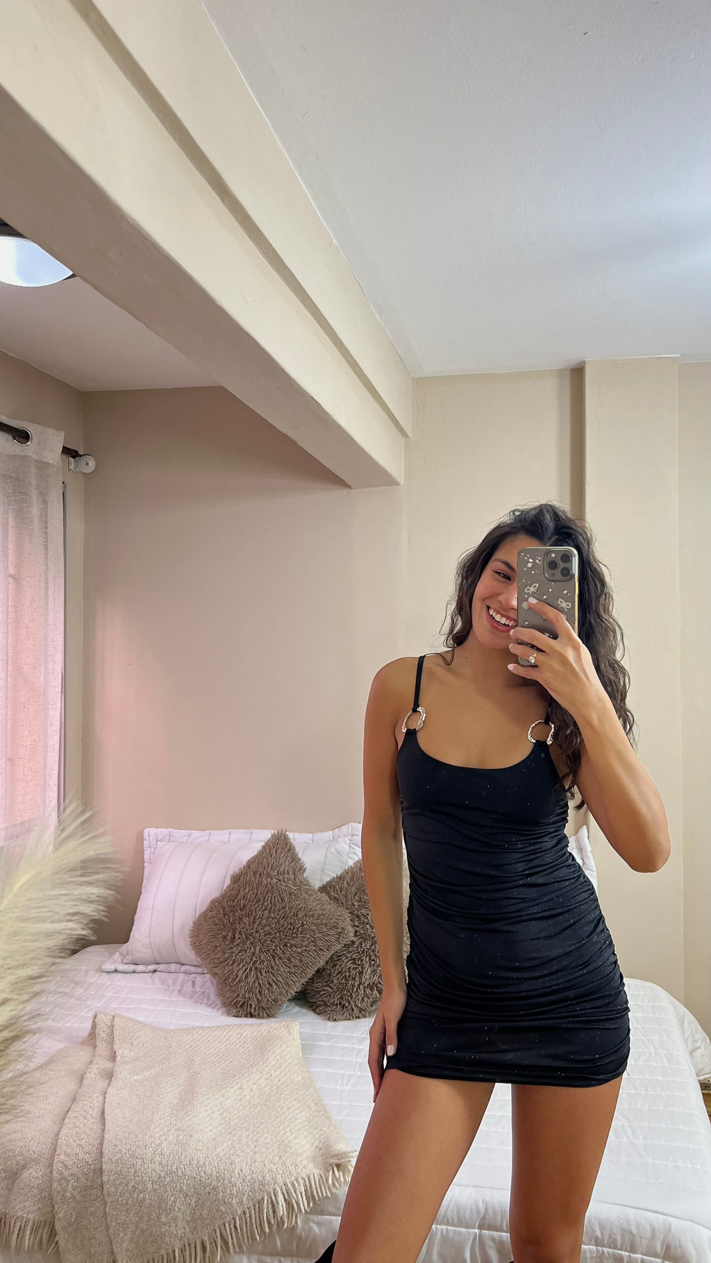 Vestido Glitter con Hebilla