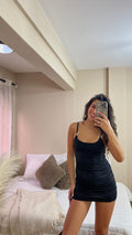 Vestido Glitter con Hebilla